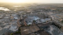 Sunset across the wider quarry landscape