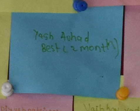 Student testimonials board