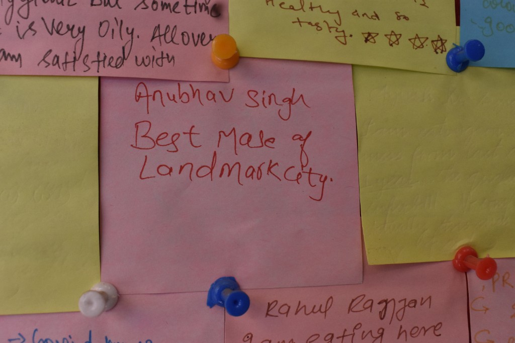 Student testimonials board