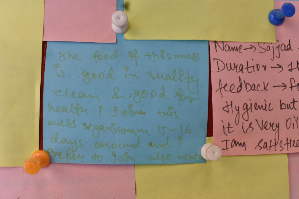 Student testimonials board