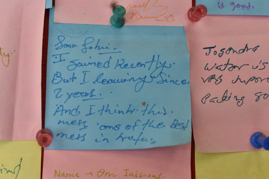 Student testimonials board